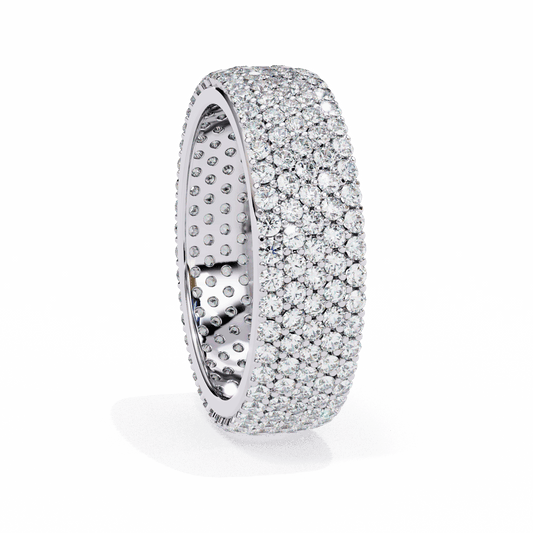 1.75 Carat Round Classic Wedding Band in Moissanite | House of Estara