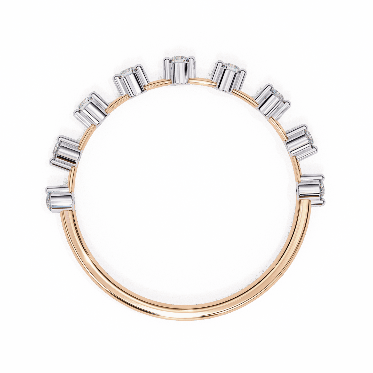 0.15 Carat Round Minimal Band in Moissanite | House of Estara
