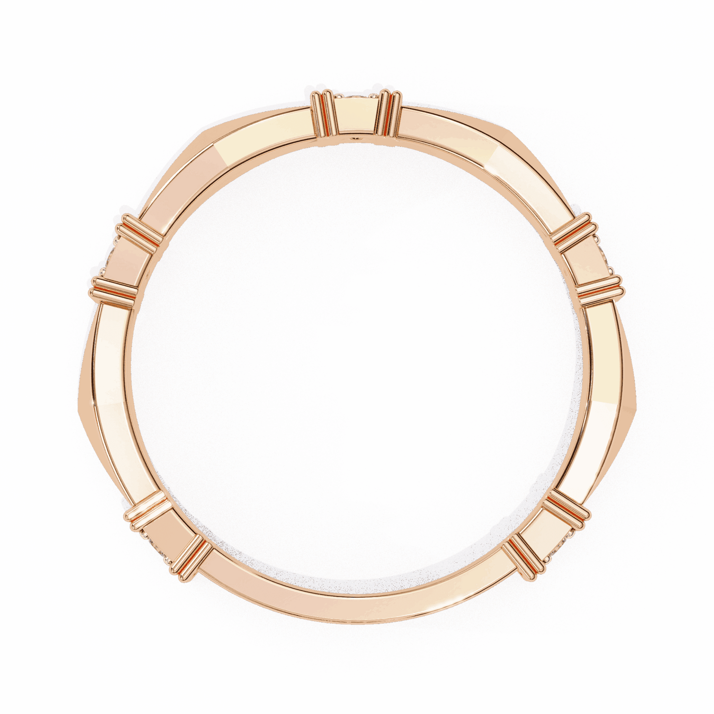 0.1 Carat Round Minimal Band in Moissanite | House of Estara