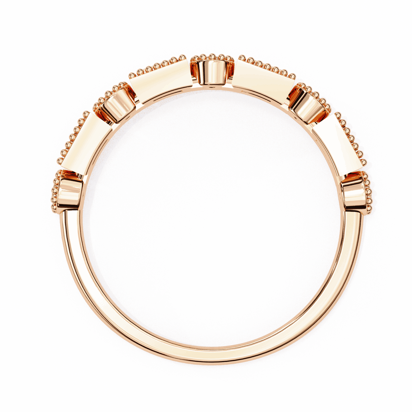 0.35 Carat Baguette and Round Eternity Band in Moissanite | House of Estara