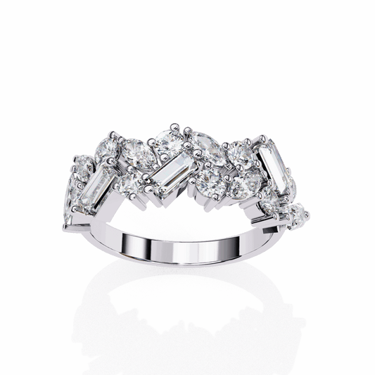 1.75 Carat Marquise Eternity Engagement Ring in Moissanite | House of Estara