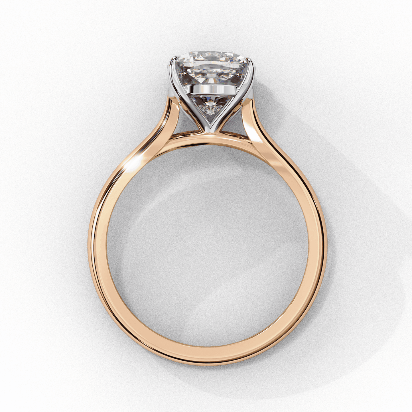 2.75 Carat Cushion Classic Solitaire Ring in Moissanite | House of Estara