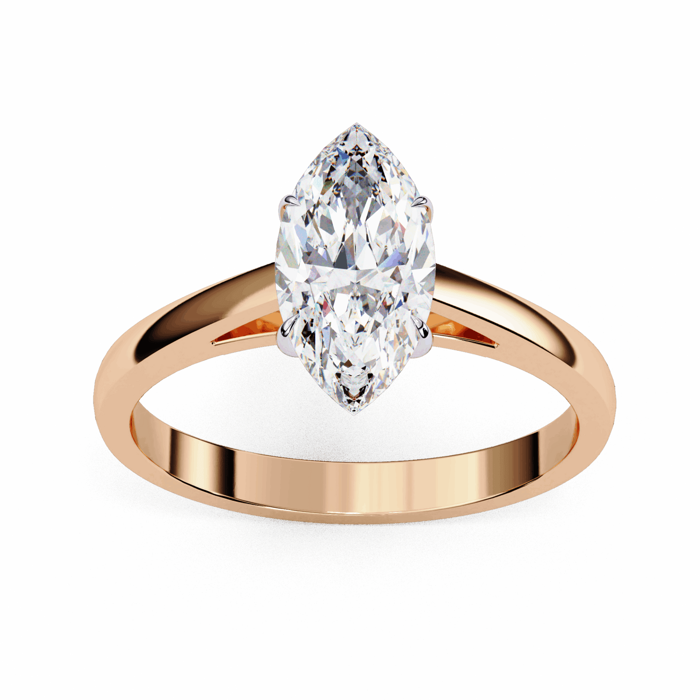 0.75 Carat Marquise Cut Solitaire Ring in Moissanite | House of Estara