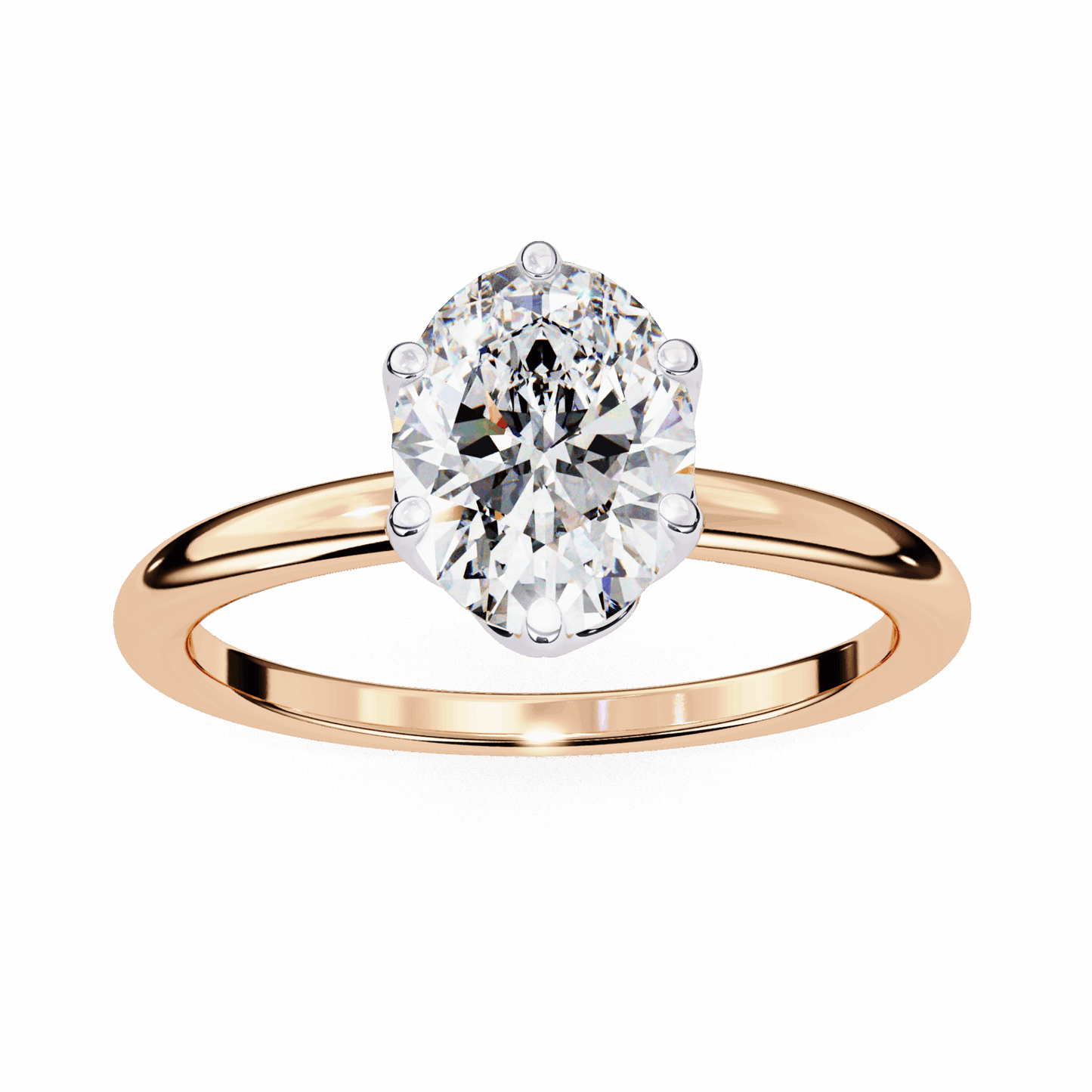 2.75 Carat Oval Eternal Solitaire Engagement Ring in Moissanite | House of Estara