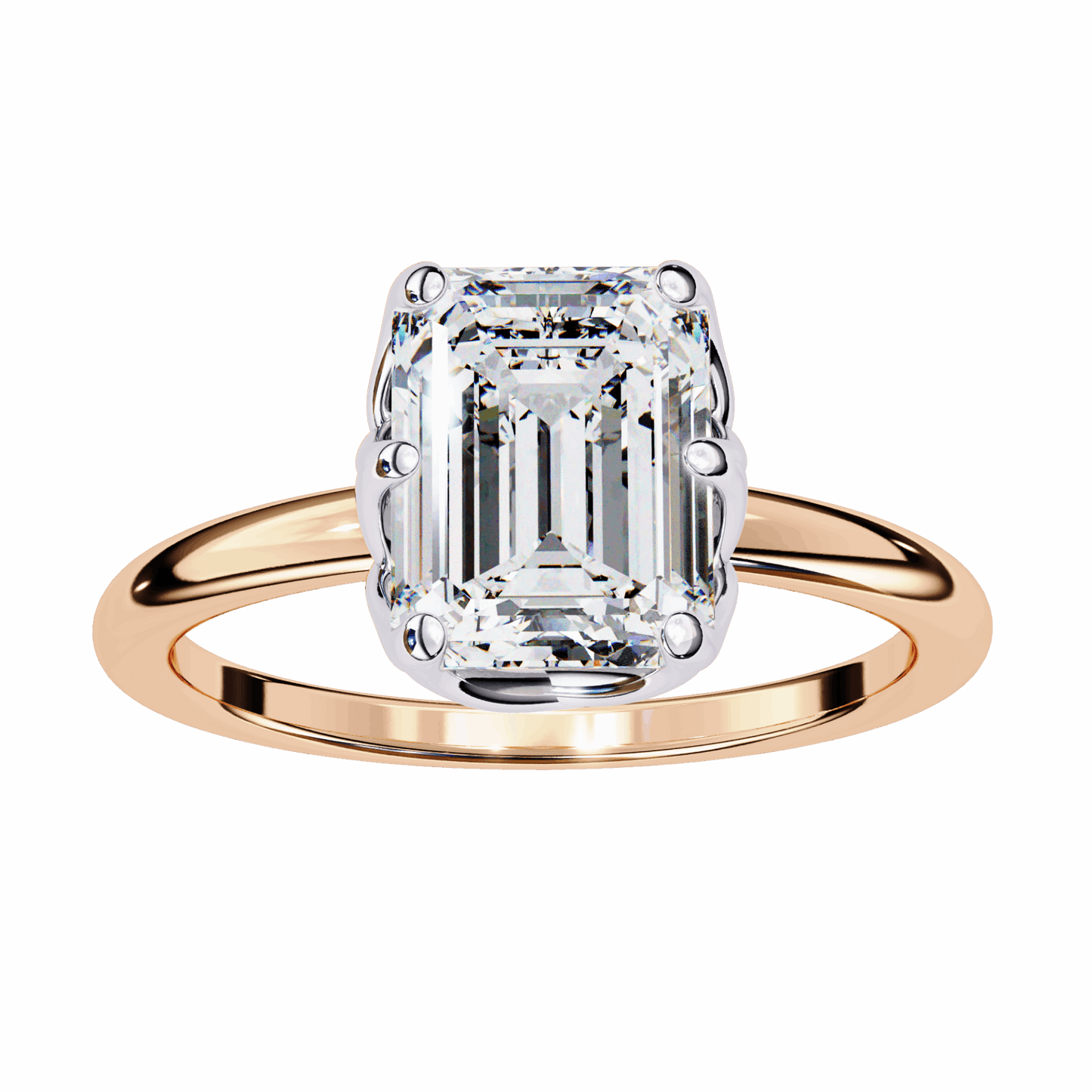 2.25 Carat Emerald Eternal Solitaire Engagement Ring in Moissanite | House of Estara