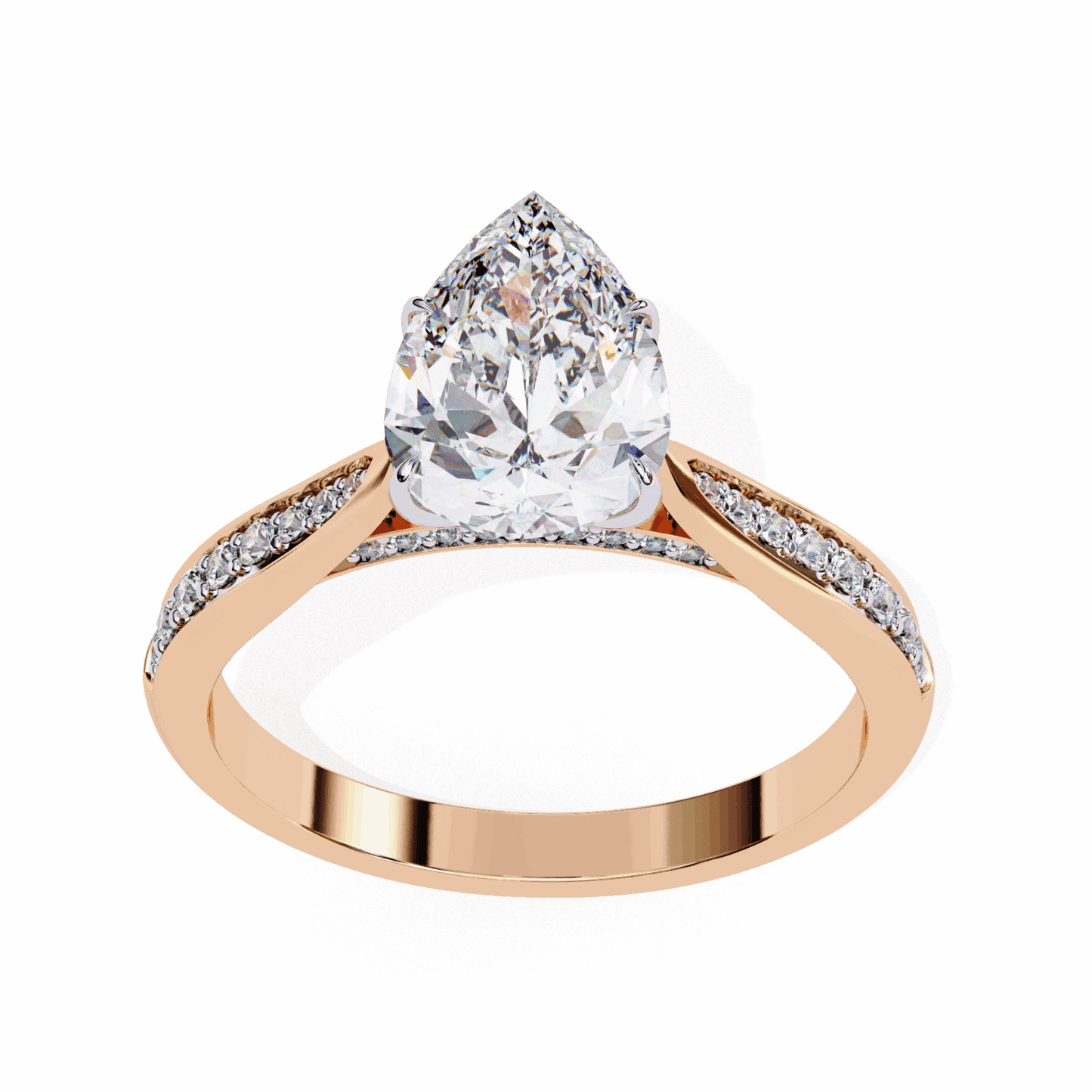 1.25 Carat Pear True Love Solitaire Ring in Moissanite | House of Estara
