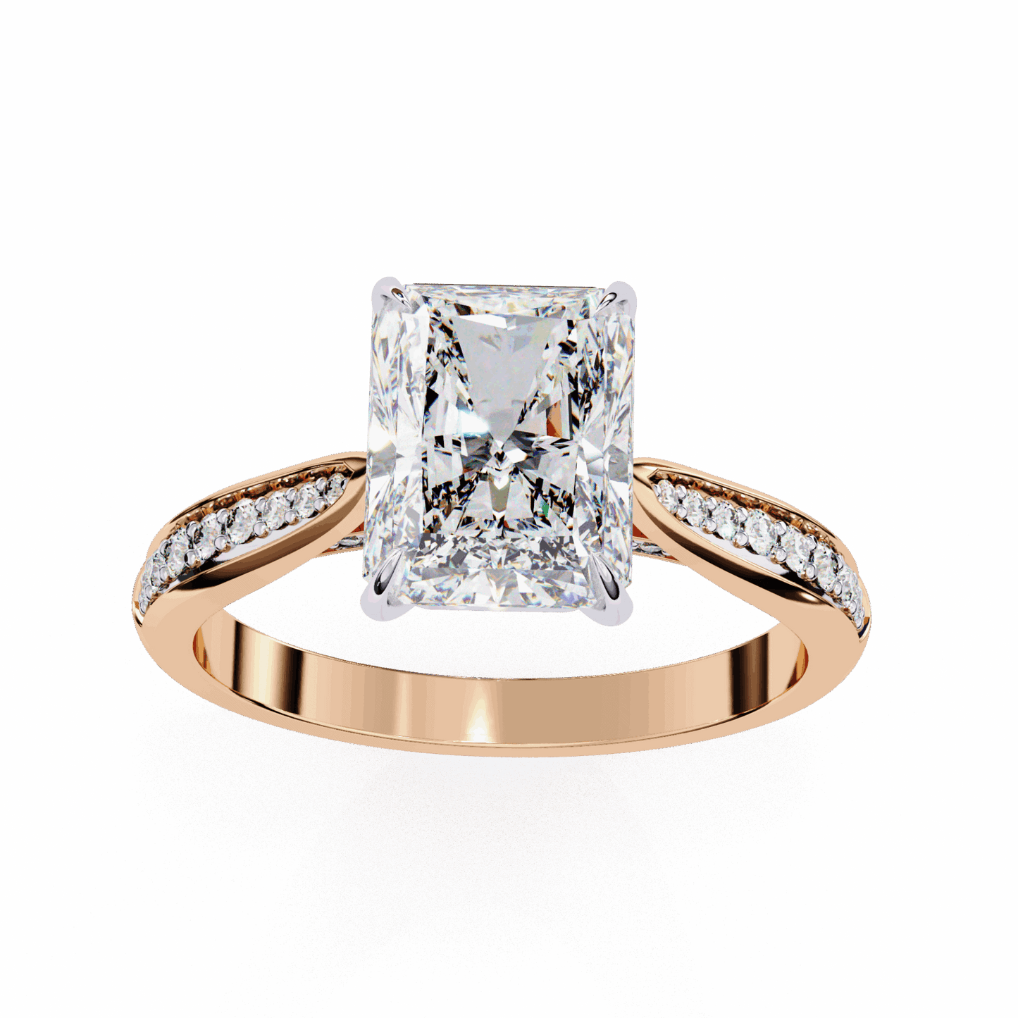 2.5 Carat Radiant True Love Solitaire Ring in Moissanite | House of Estara