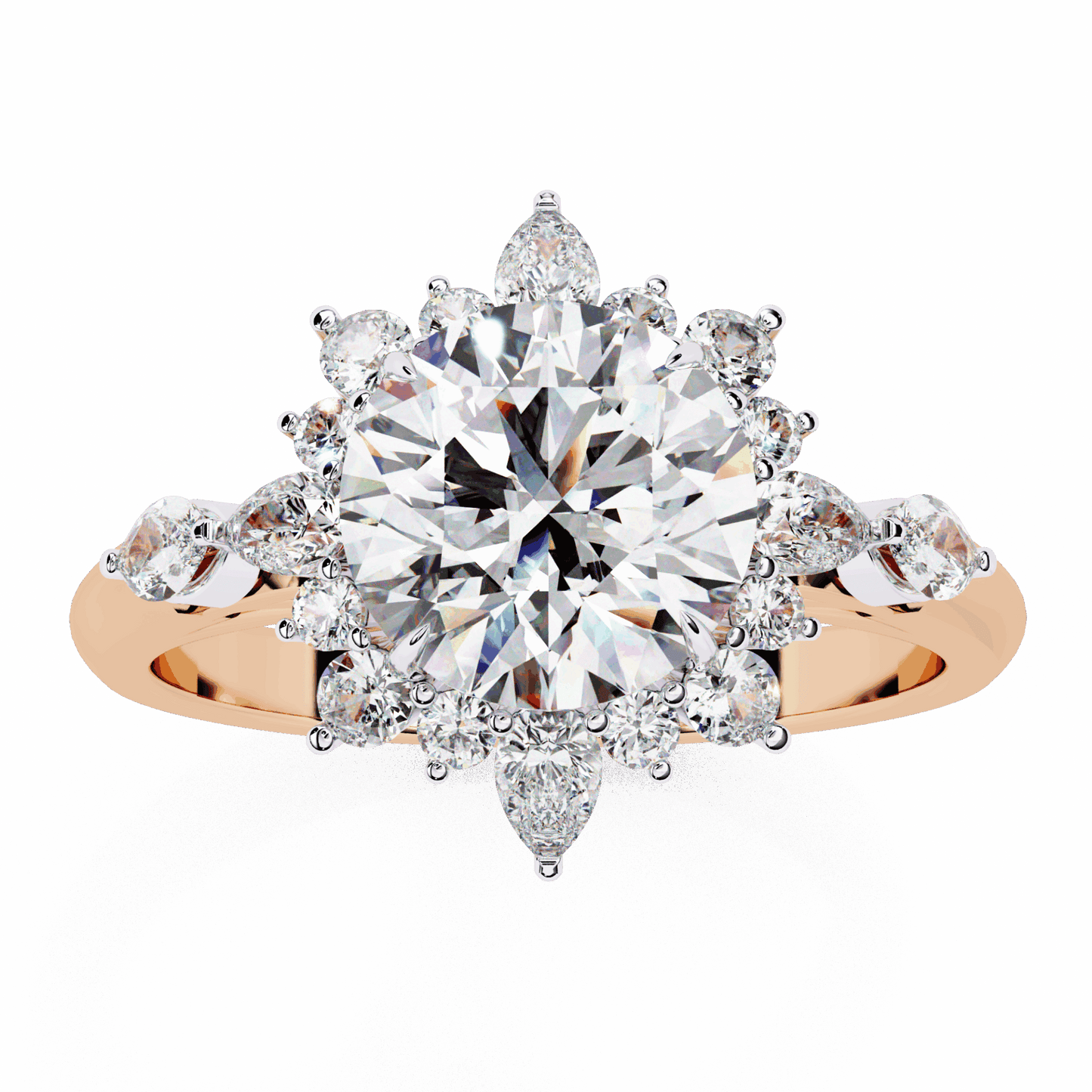 2 Carat Round Signature Wear Ring in Moissanite | House of Estara