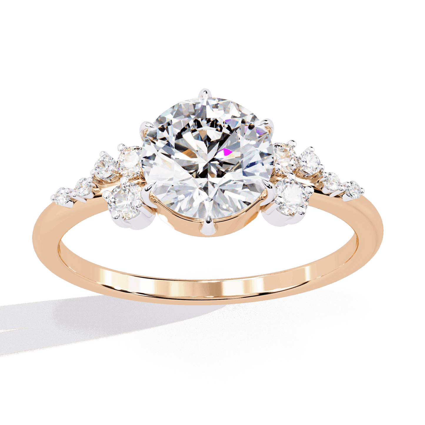 1.25 Carat Round Day and Night Ring in Moissanite | House of Estara