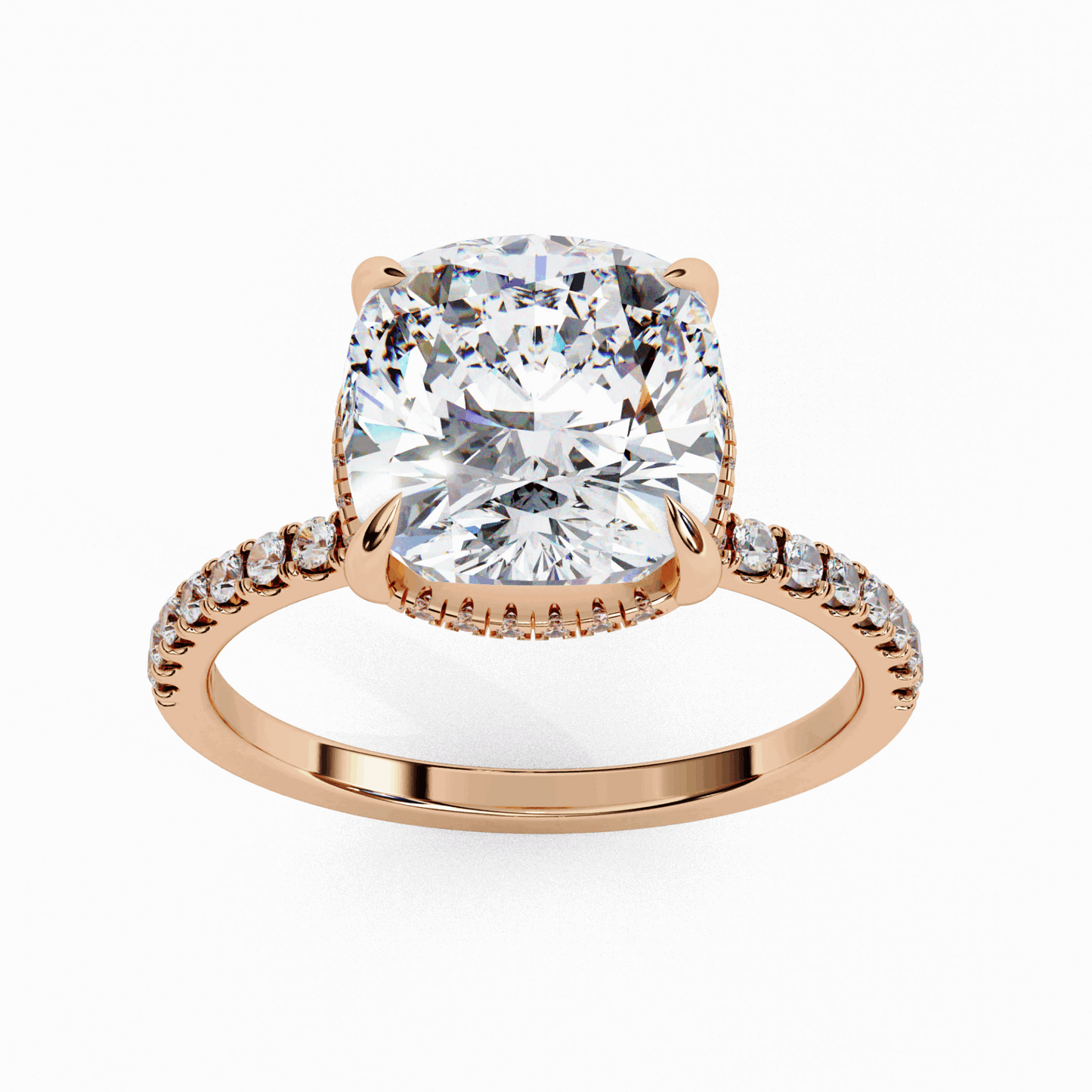 3.5 Carat Cushion Forevermore Solitaire Ring in Moissanite | House of Estara