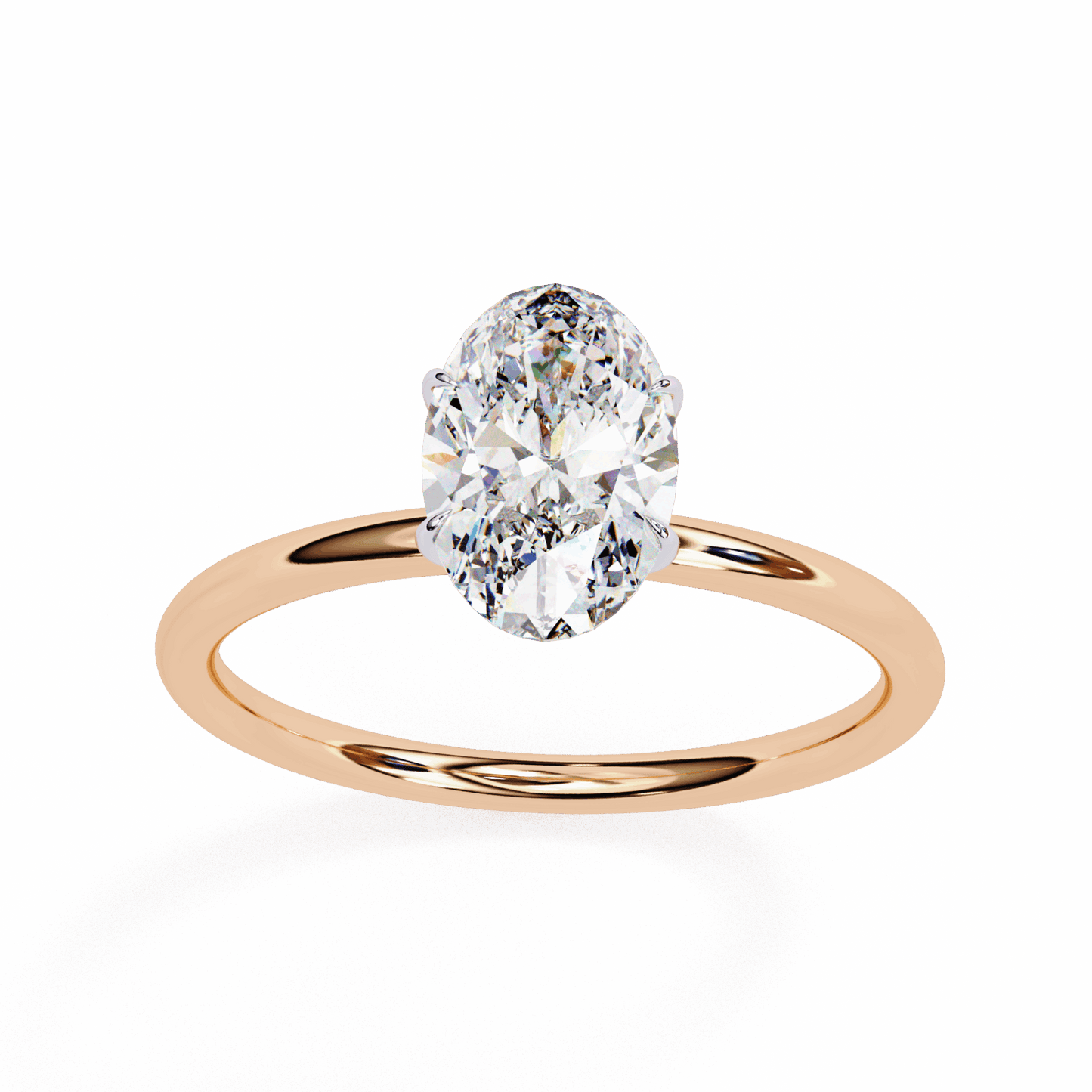 1.25 Carat Oval The Classic Bond Solitaire Ring in Moissanite | House of Estara