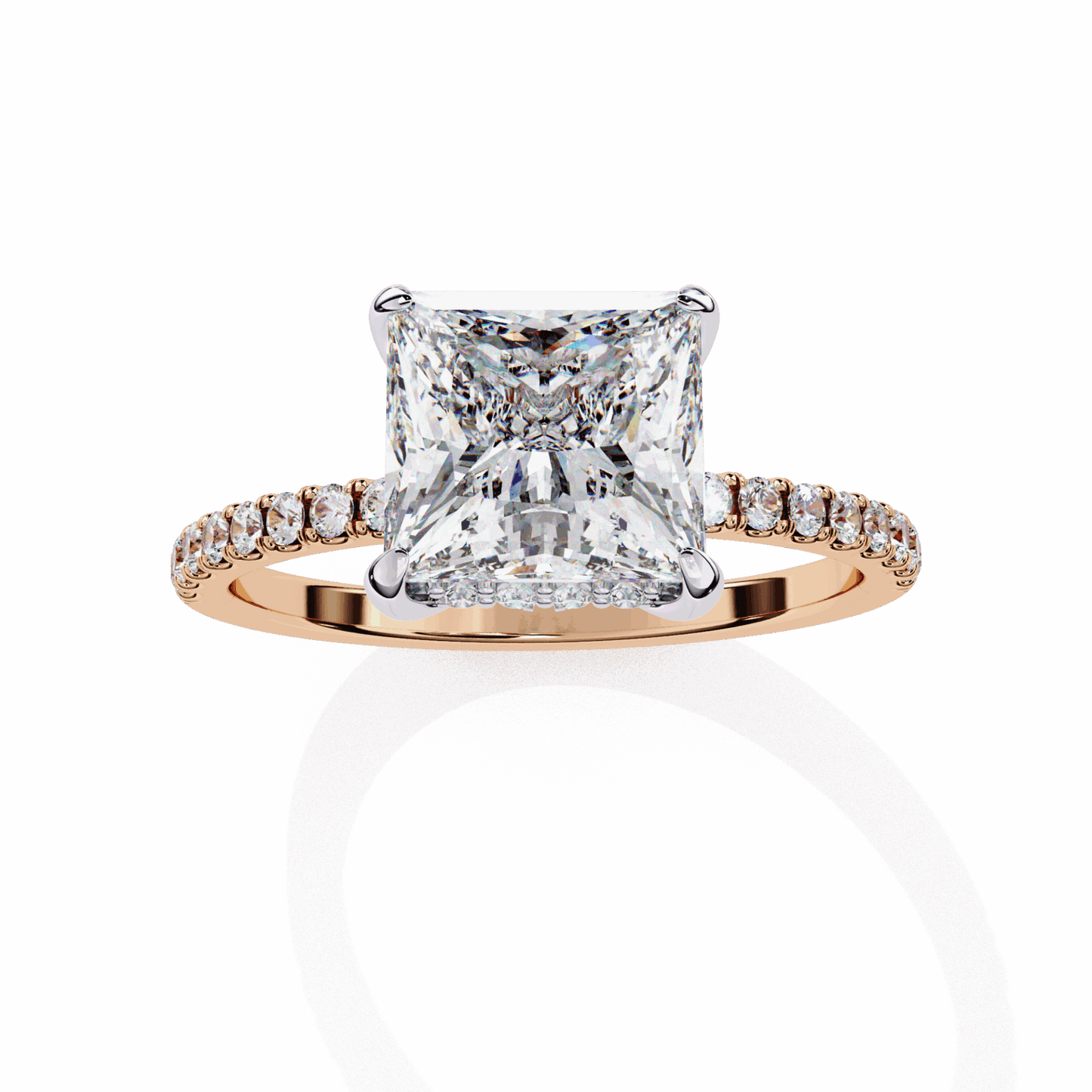 2.5 Carat Princess Forevermore Solitaire Ring in Moissanite | House of Estara