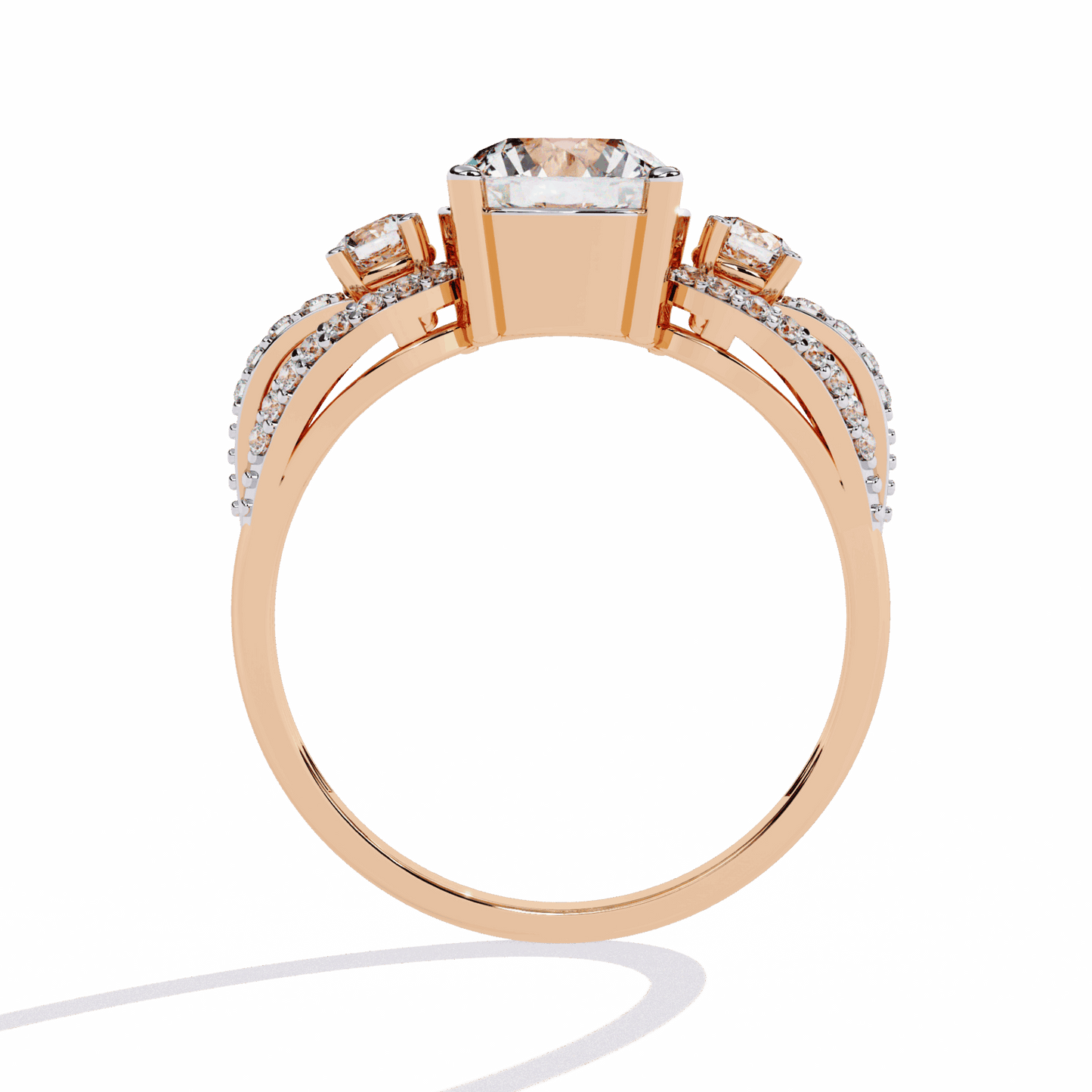 1.75 Carat Round Day and Night Ring in Moissanite | House of Estara