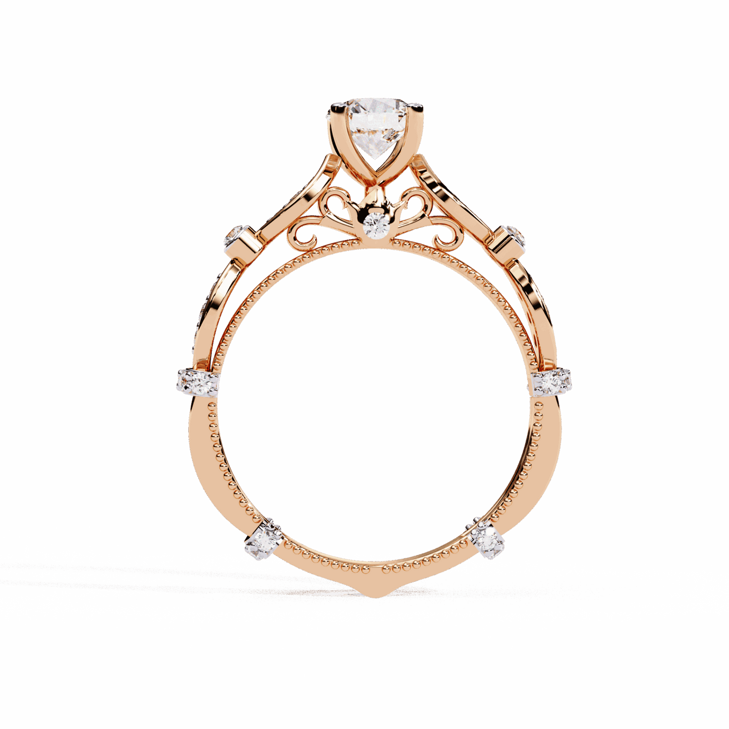 0.75 Carat Round Royale Band in Moissanite | House of Estara