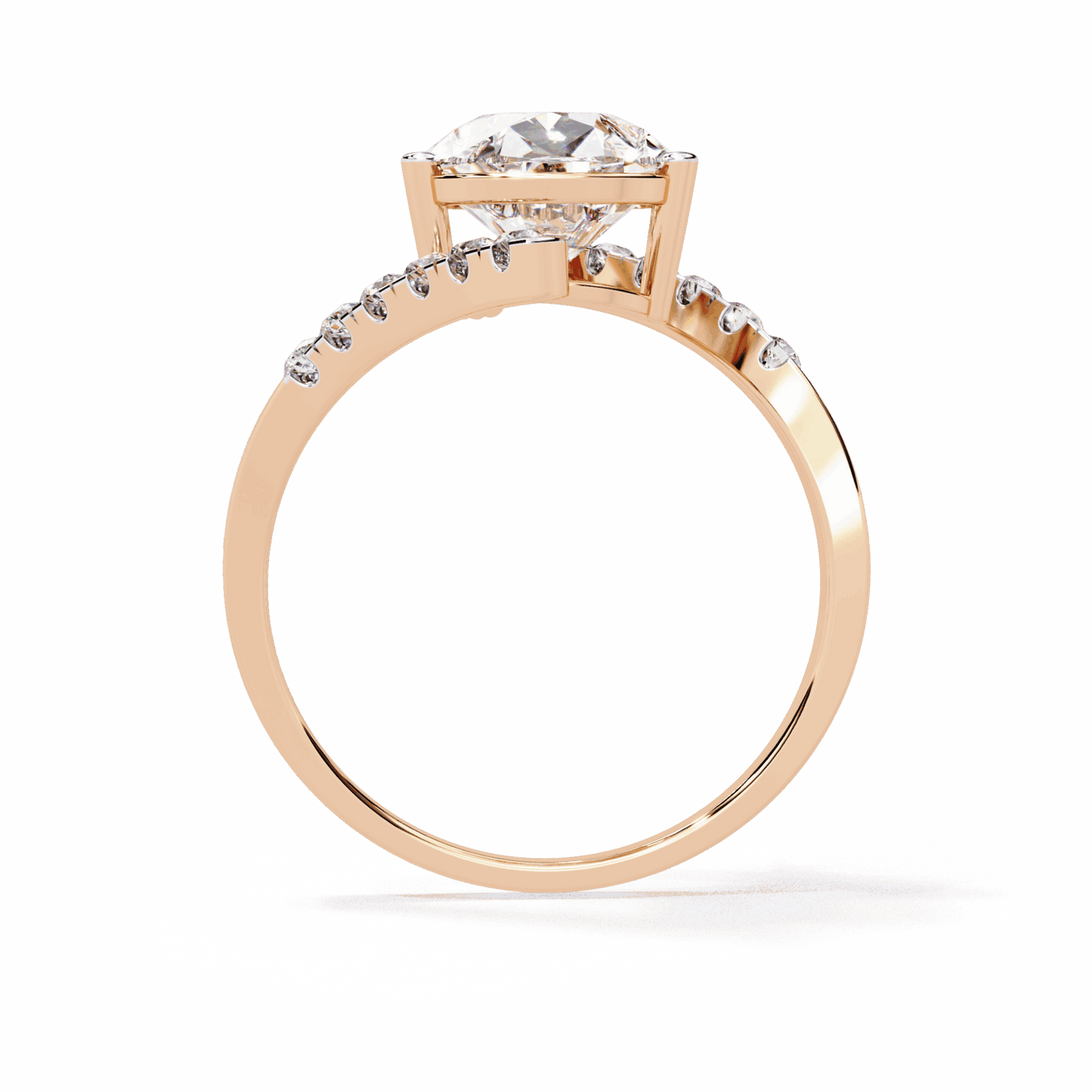 2.75 Carat Pear Signature Wear Ring in Moissanite | House of Estara