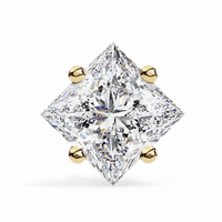 2.5 Carat Princess Solitaire Earrings in Moissanite | House of Estara