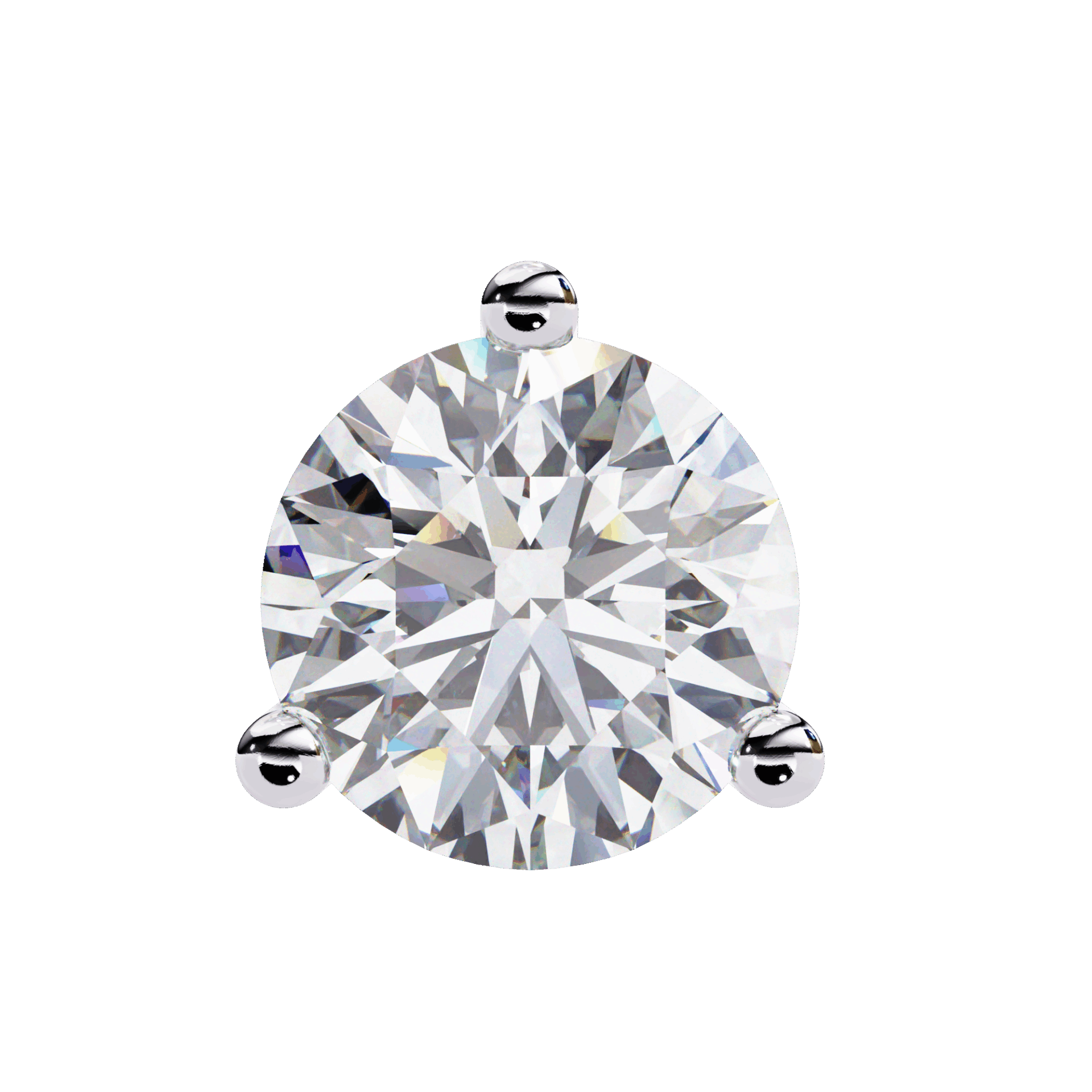 2.5 Carat Minimal Round Solitaire Earrings in Moissanite | House of Estara