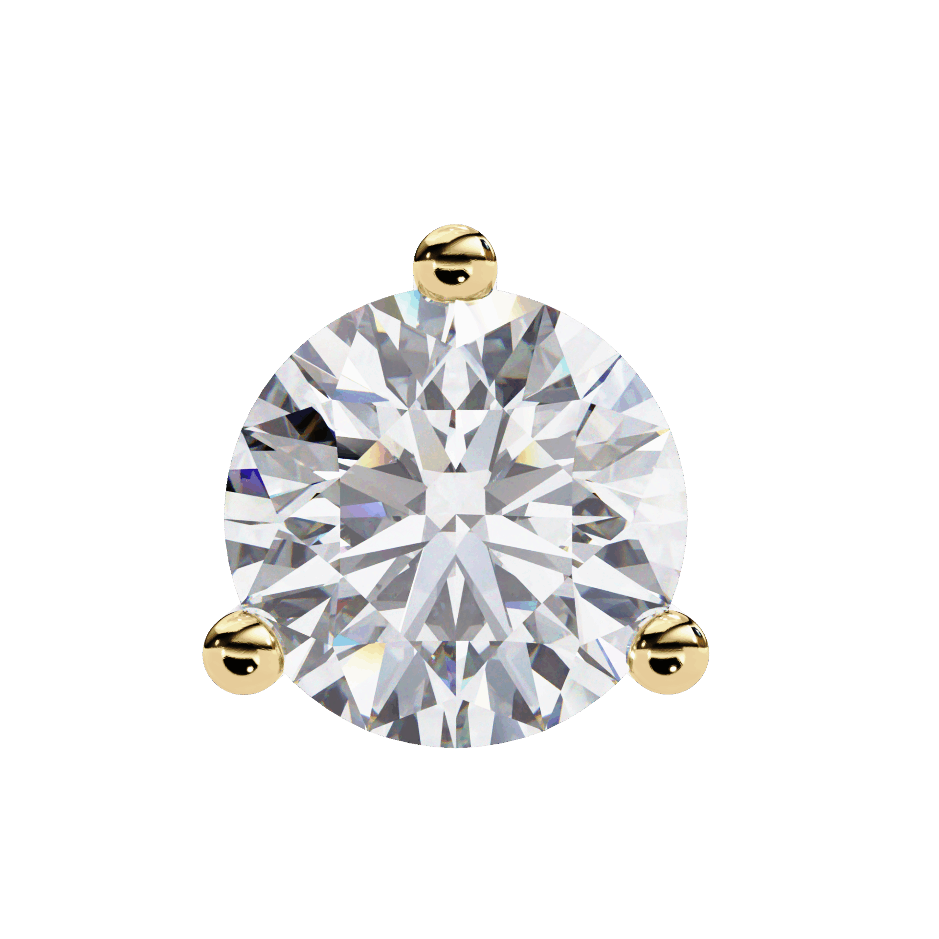 2.5 Carat Minimal Round Solitaire Earrings in Moissanite | House of Estara
