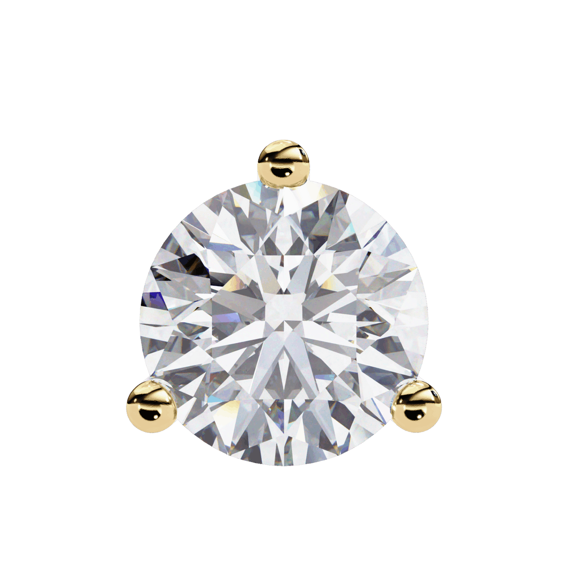 2.5 Carat Minimal Round Solitaire Earrings in Moissanite | House of Estara