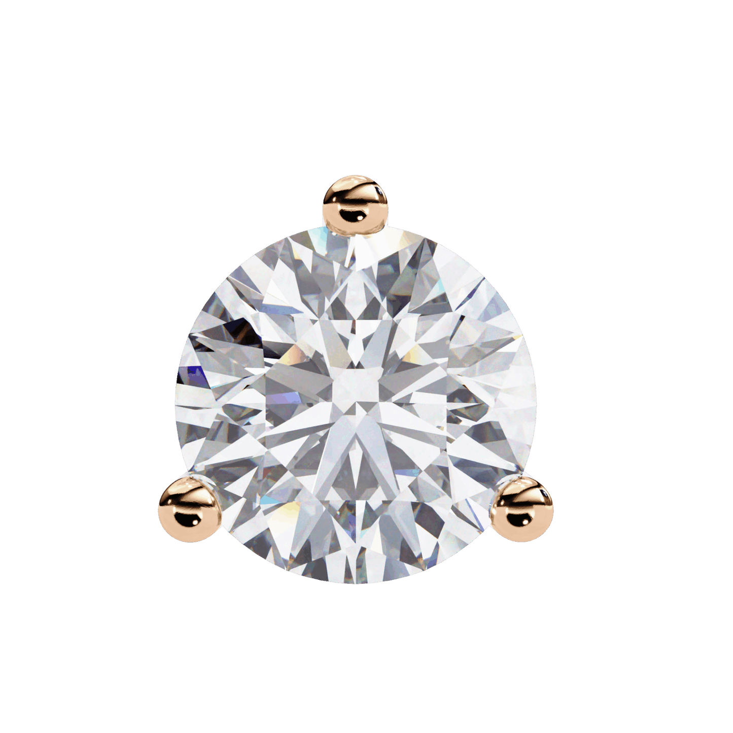 2.5 Carat Minimal Round Solitaire Earrings in Moissanite | House of Estara