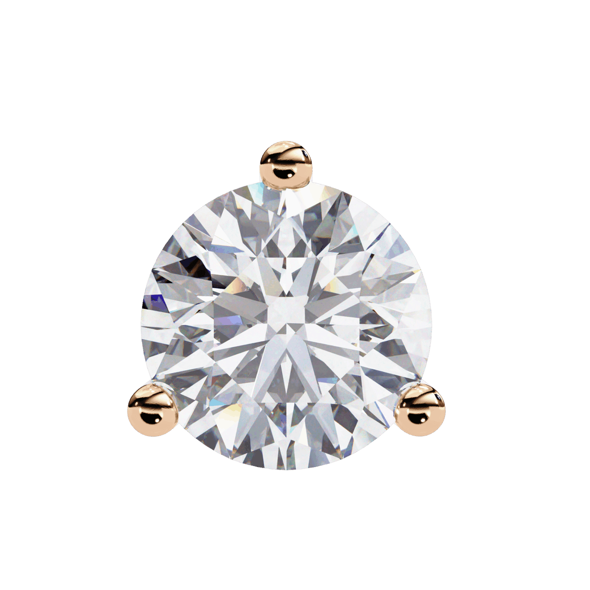 2.5 Carat Minimal Round Solitaire Earrings in Moissanite | House of Estara