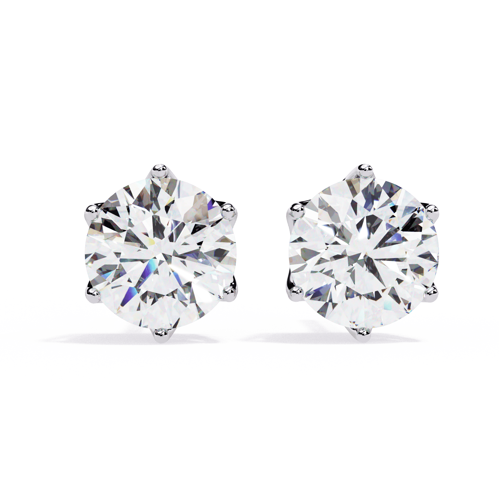 2.5 Carat Eternal Round Halo Earrings in Moissanite | House of Estara