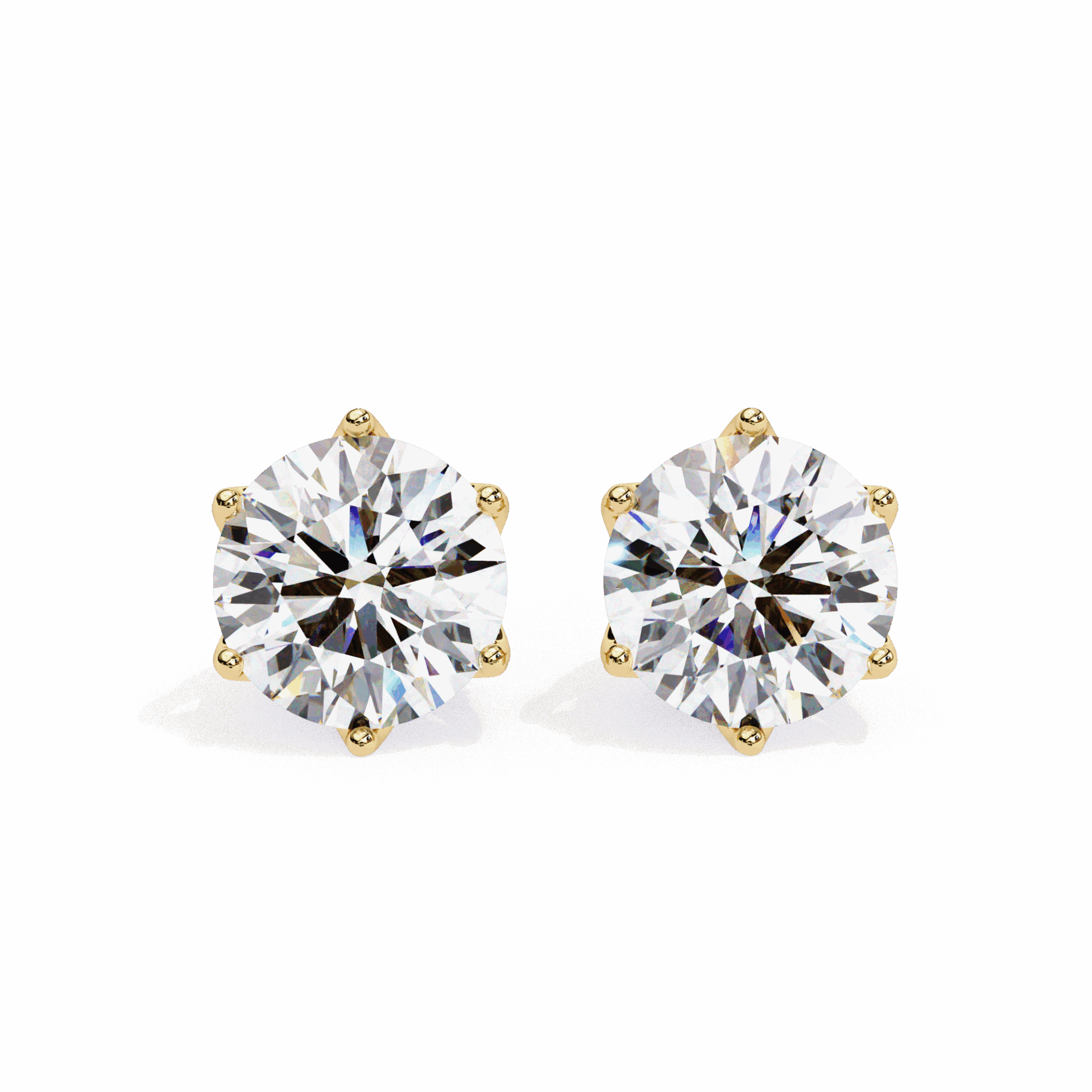 2.5 Carat Eternal Round Halo Earrings in Moissanite | House of Estara