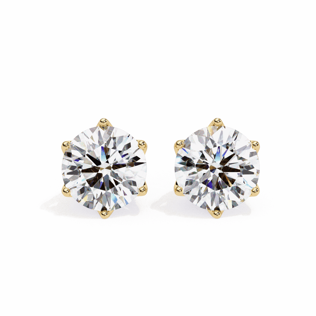 2.5 Carat Eternal Round Halo Earrings in Moissanite | House of Estara