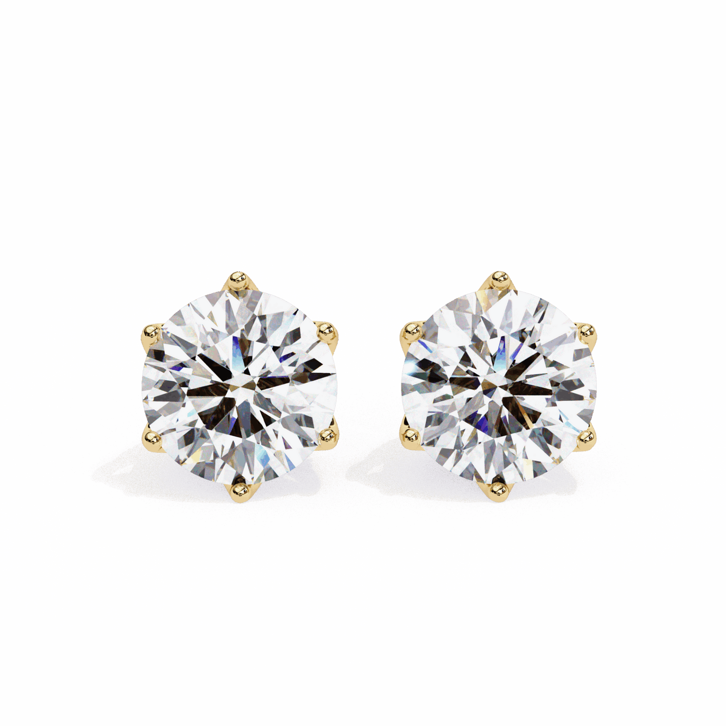 2.5 Carat Eternal Round Halo Earrings in Moissanite | House of Estara