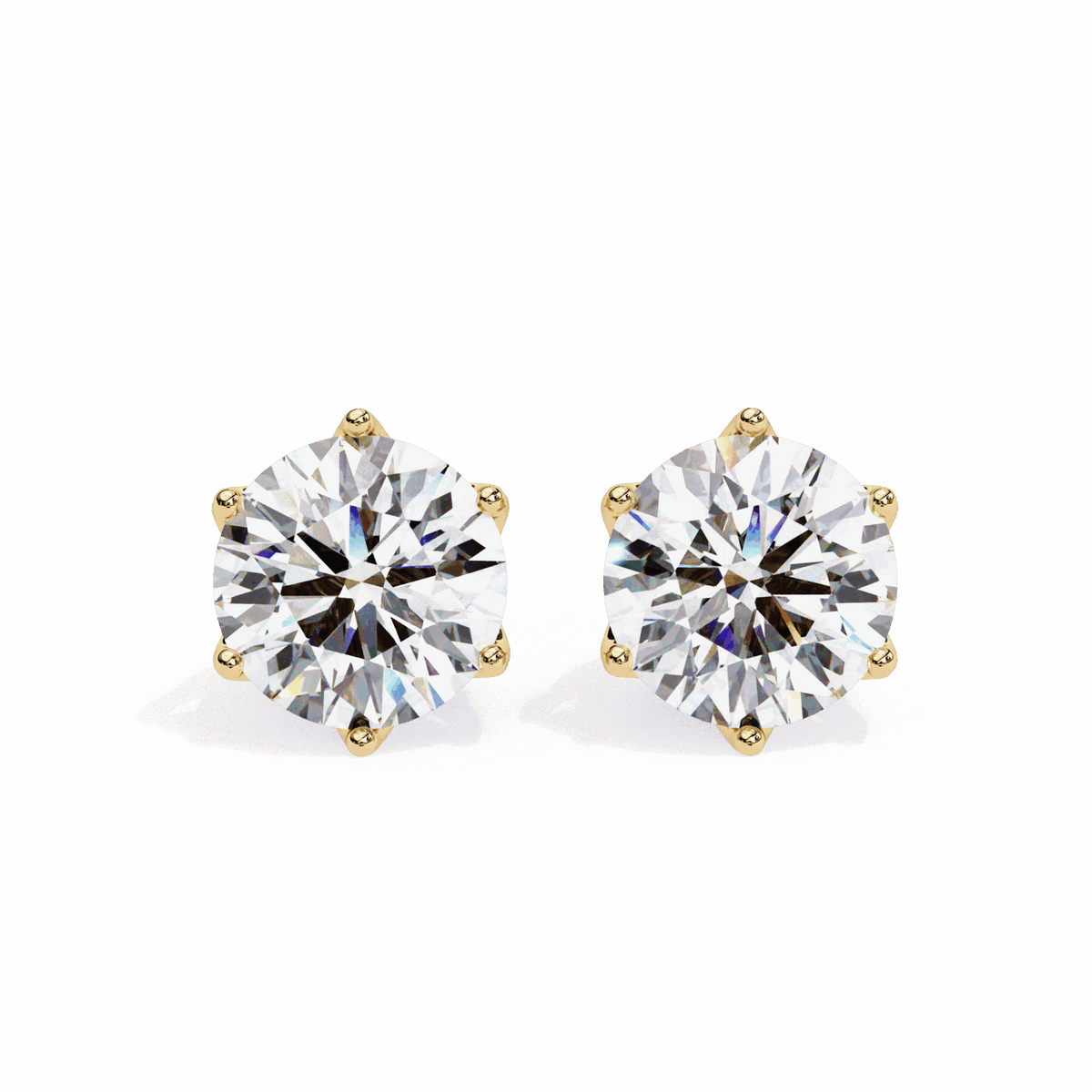 2.5 Carat Eternal Round Halo Earrings in Moissanite | House of Estara