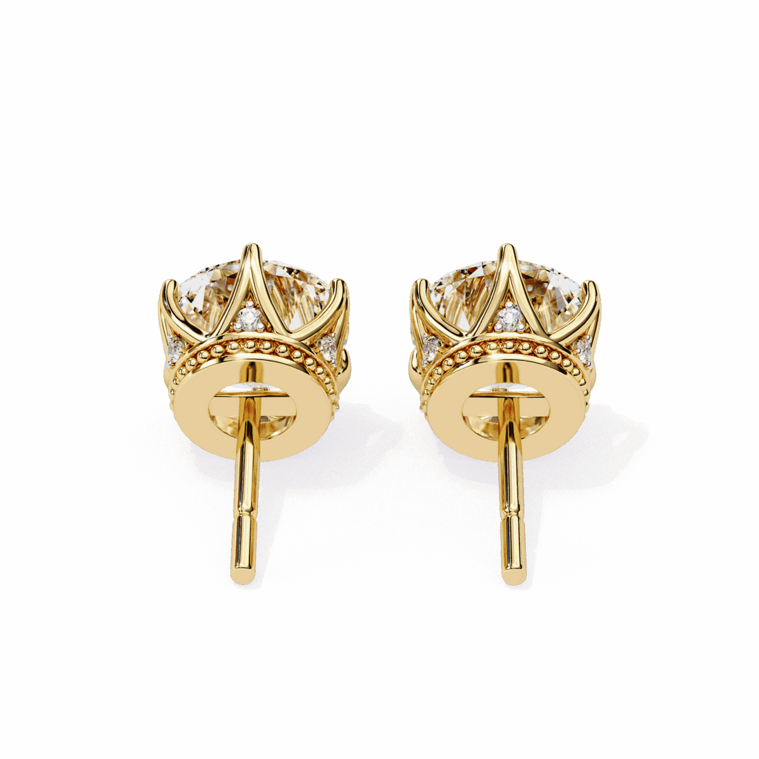 2.5 Carat Eternal Round Halo Earrings in Moissanite | House of Estara