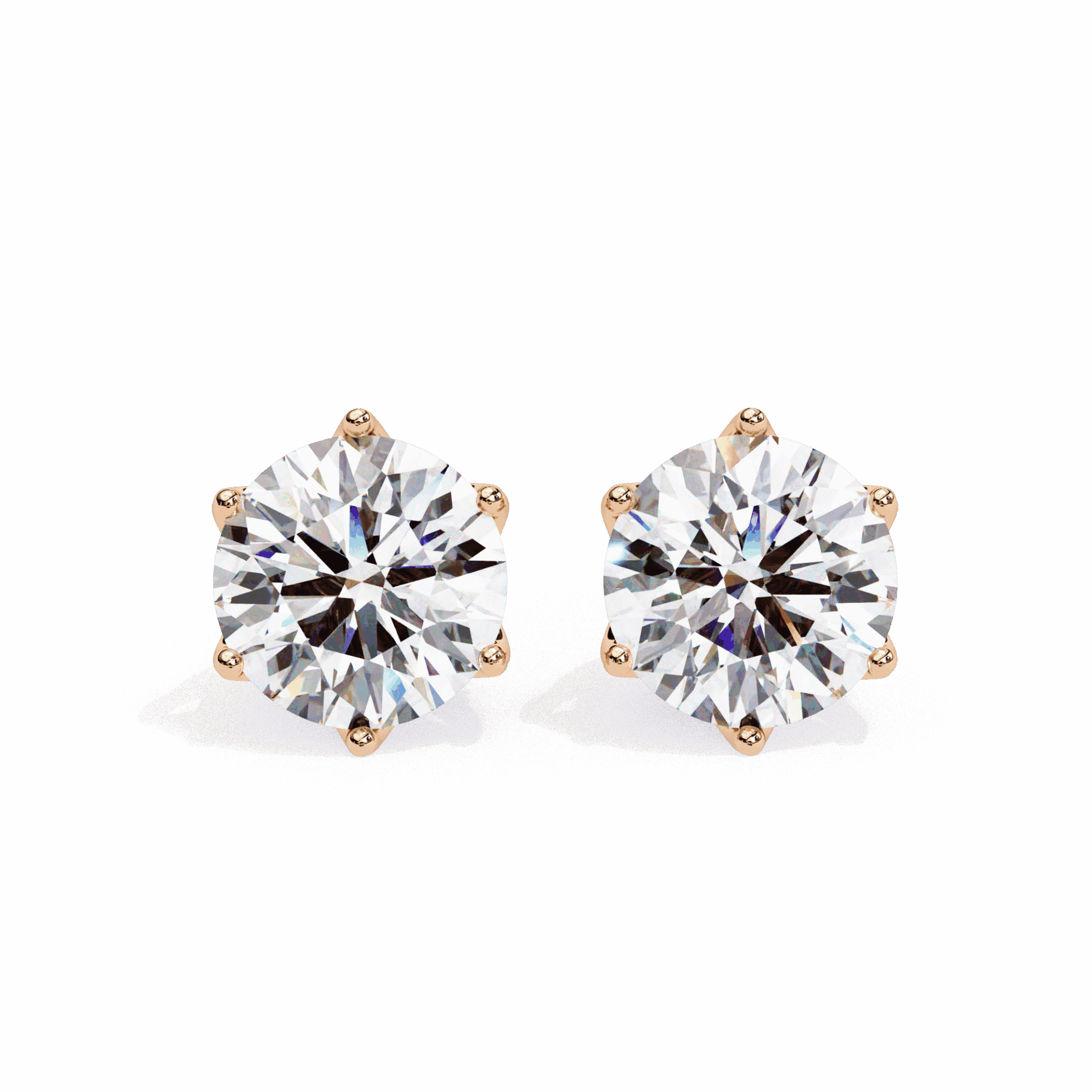 2.5 Carat Eternal Round Halo Earrings in Moissanite | House of Estara
