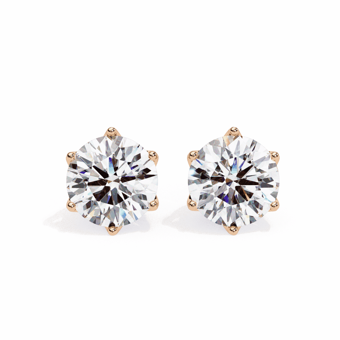 2.5 Carat Eternal Round Halo Earrings in Moissanite | House of Estara