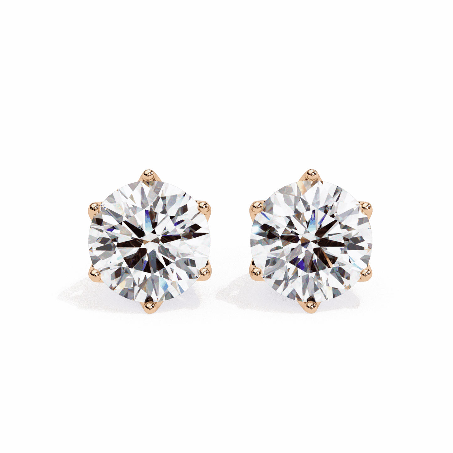 2.5 Carat Eternal Round Halo Earrings in Moissanite | House of Estara