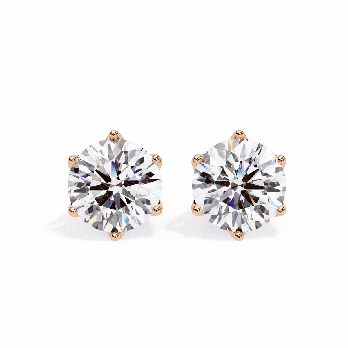 2.5 Carat Eternal Round Halo Earrings in Moissanite | House of Estara