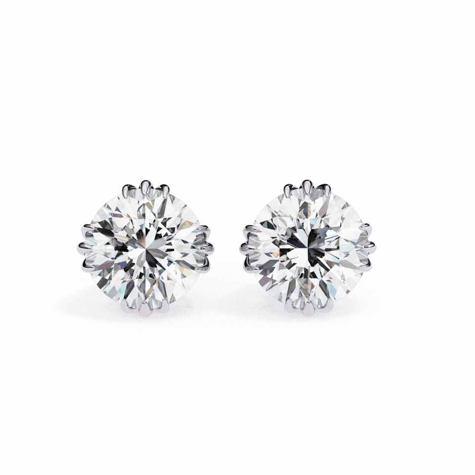 Timeless Round Solitaire Earrings