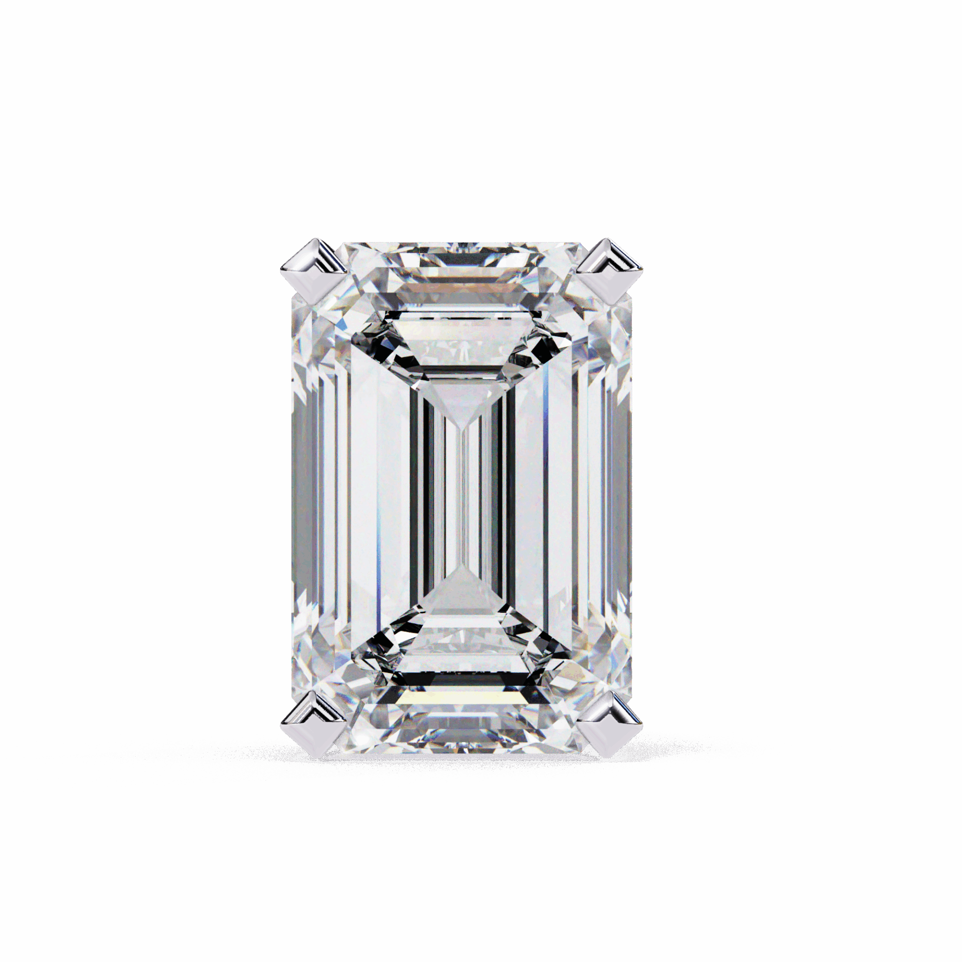 2.5 Carat Emerald Solitaire Earrings in Moissanite | House of Estara