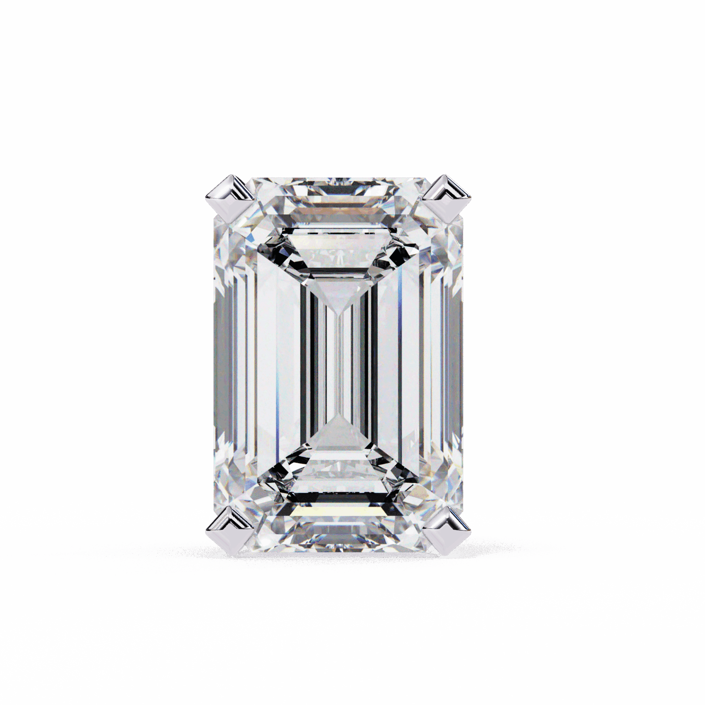 2.5 Carat Emerald Solitaire Earrings in Moissanite | House of Estara