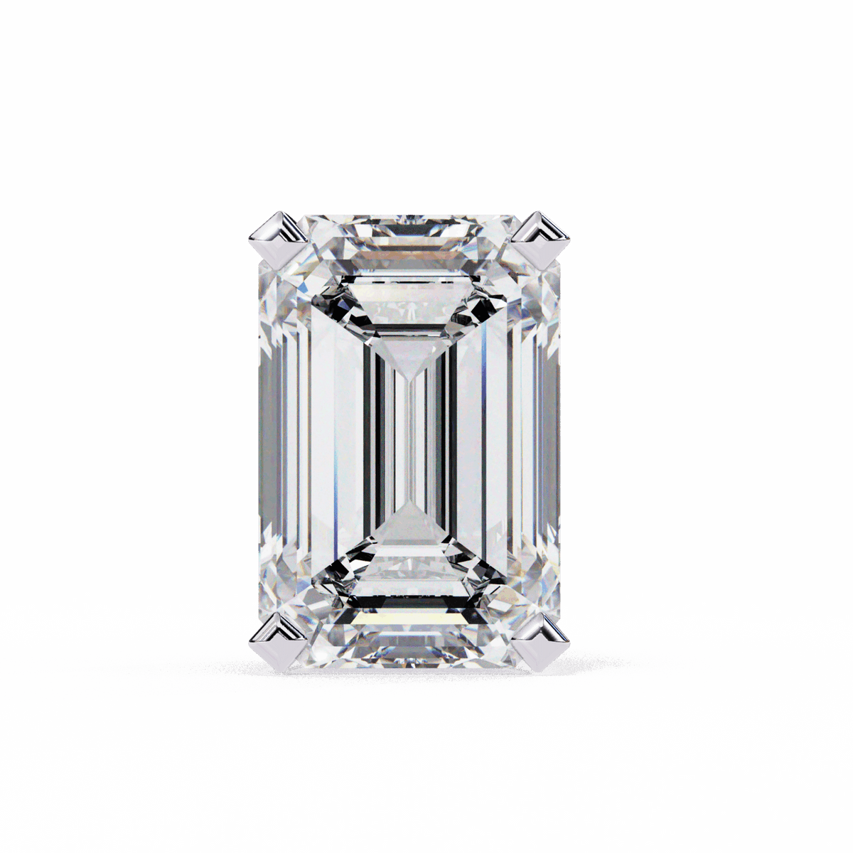 2.5 Carat Emerald Solitaire Earrings in Moissanite | House of Estara