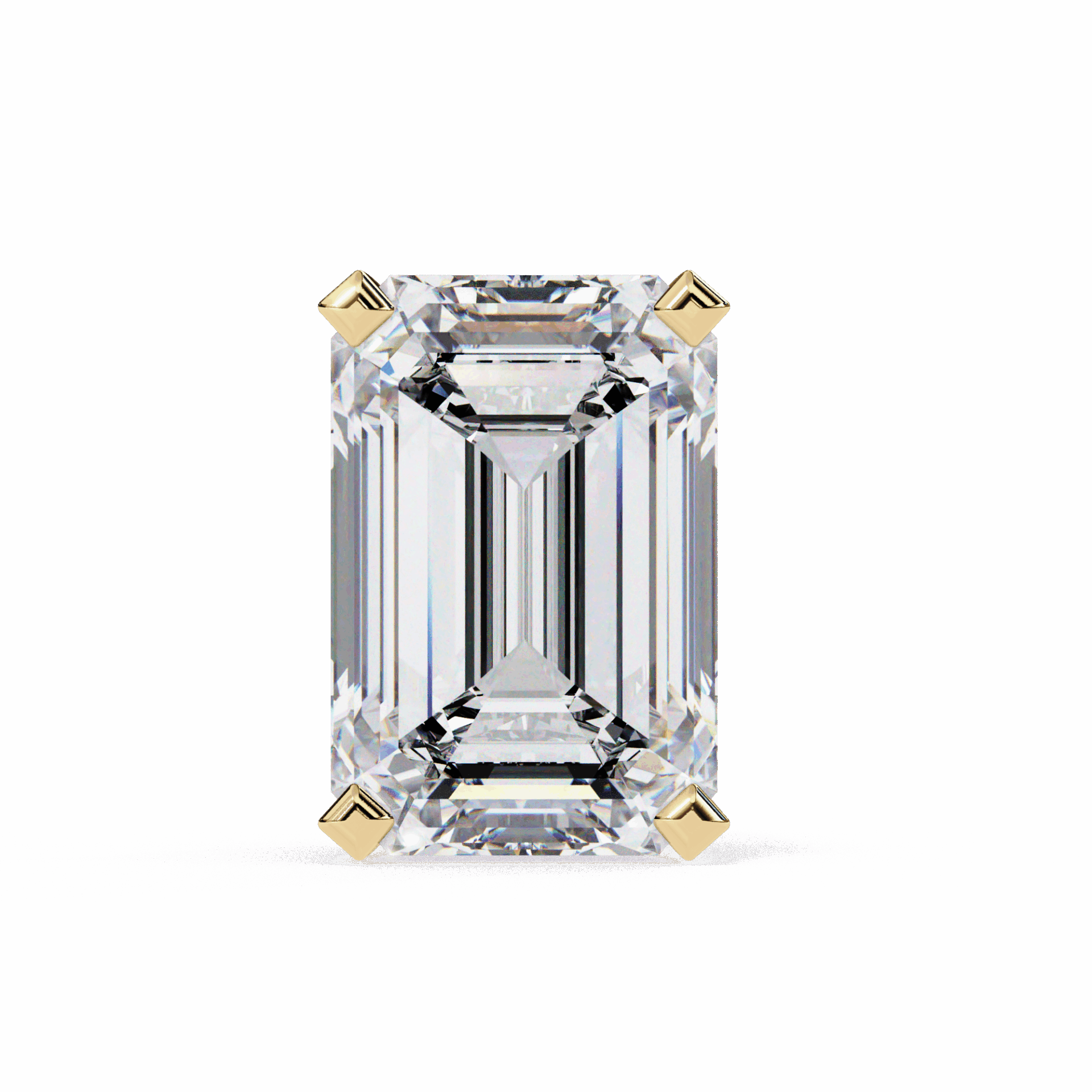 2.5 Carat Emerald Solitaire Earrings in Moissanite | House of Estara