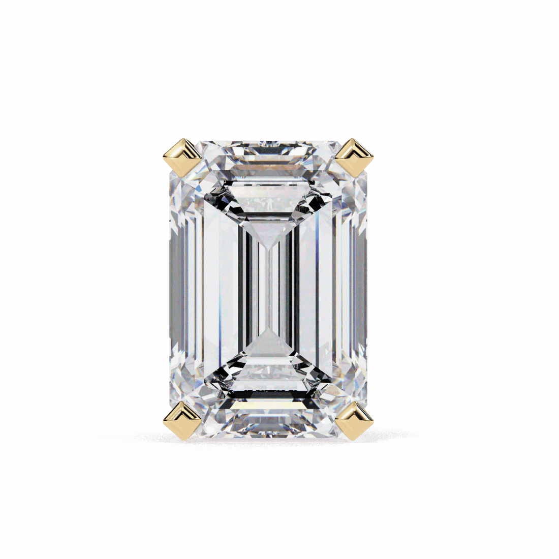 2.5 Carat Emerald Solitaire Earrings in Moissanite | House of Estara