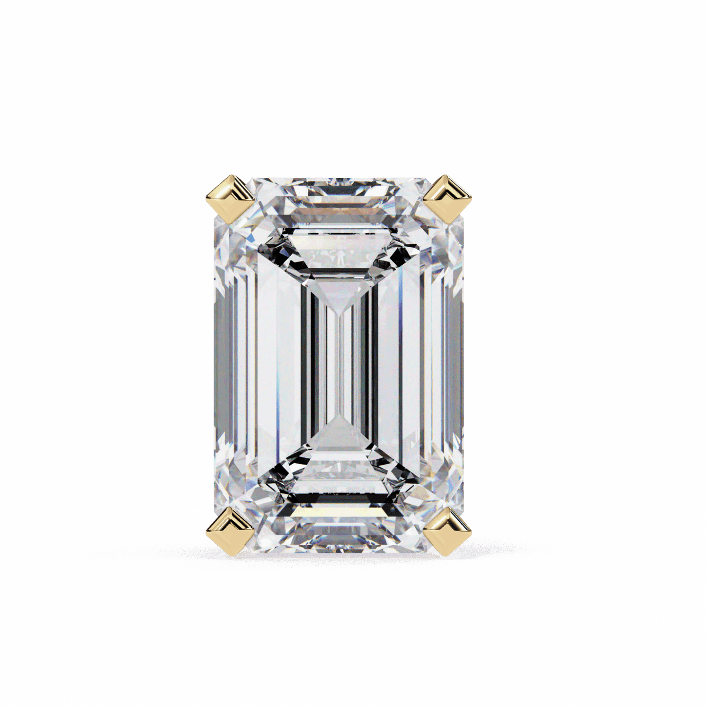 2.5 Carat Emerald Solitaire Earrings in Moissanite | House of Estara