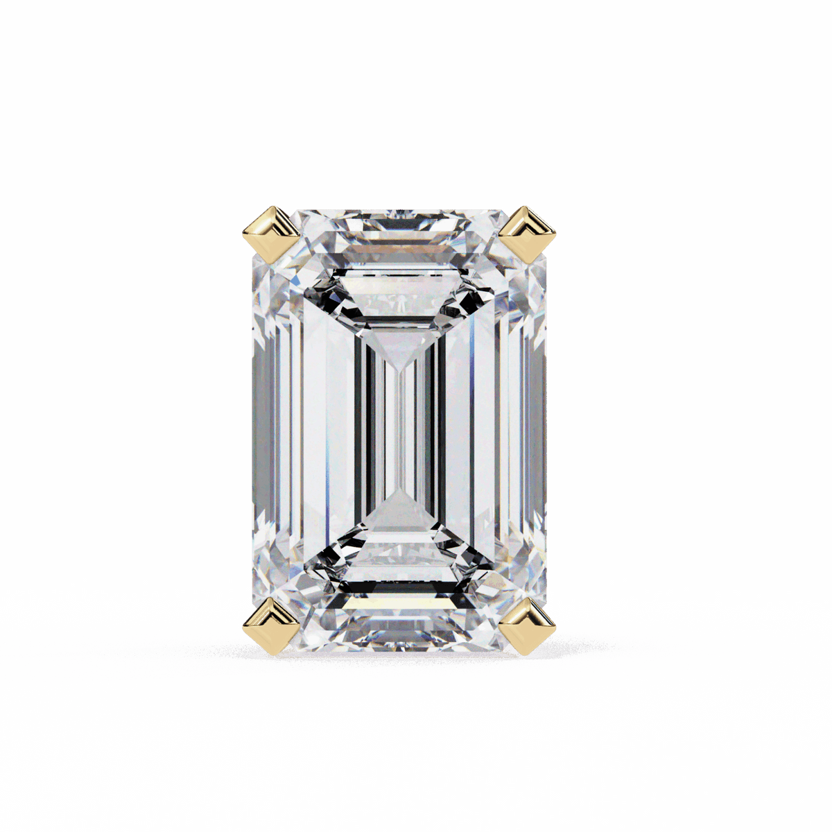 2.5 Carat Emerald Solitaire Earrings in Moissanite | House of Estara