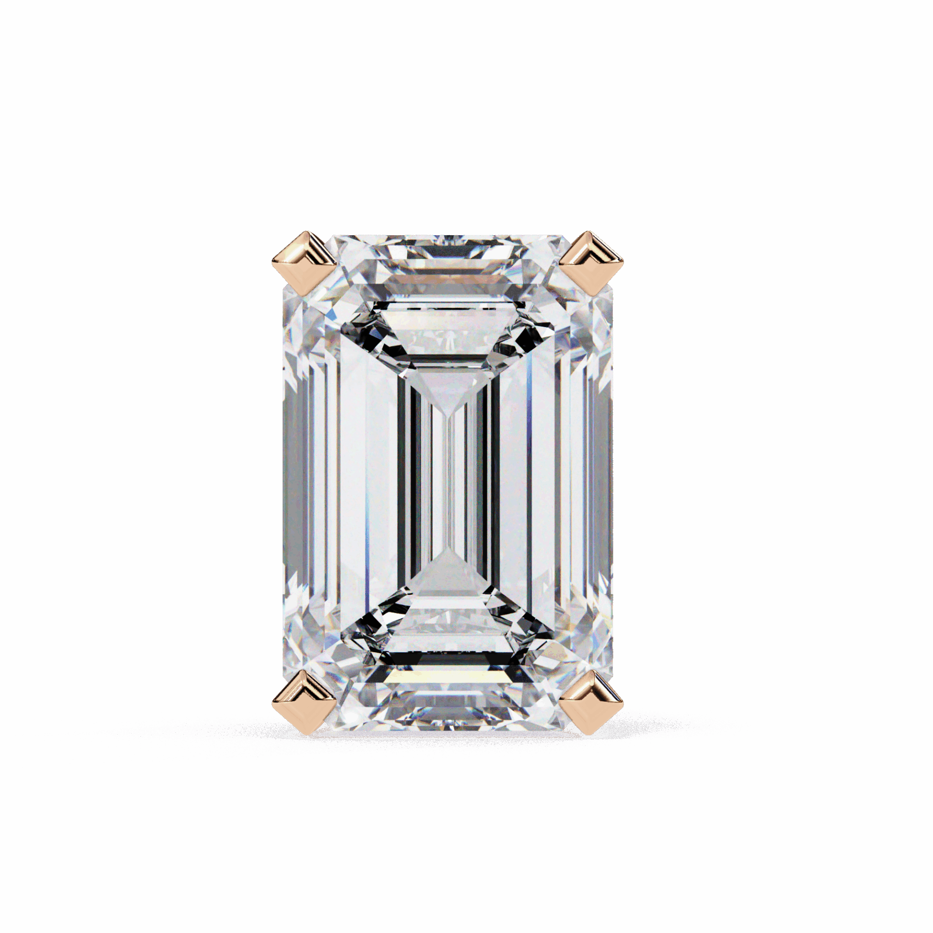 2.5 Carat Emerald Solitaire Earrings in Moissanite | House of Estara