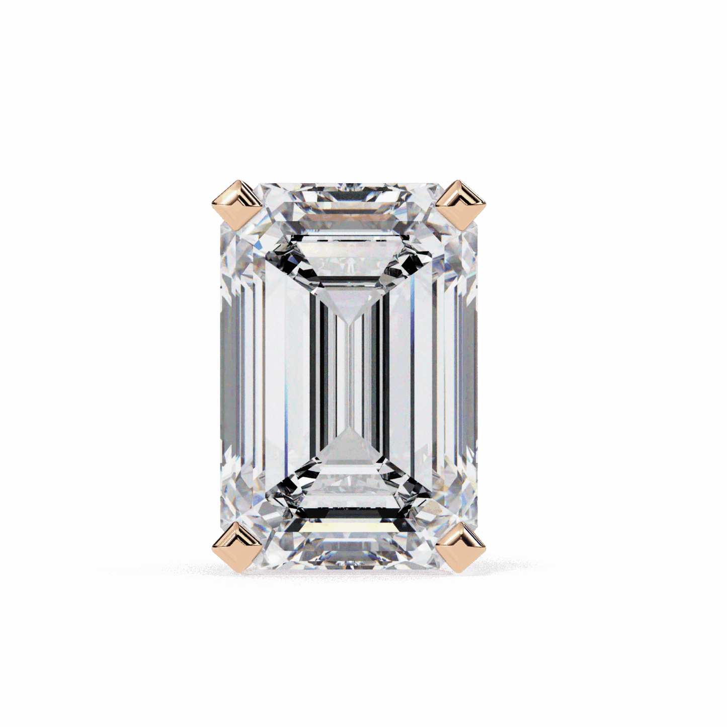 2.5 Carat Emerald Solitaire Earrings in Moissanite | House of Estara