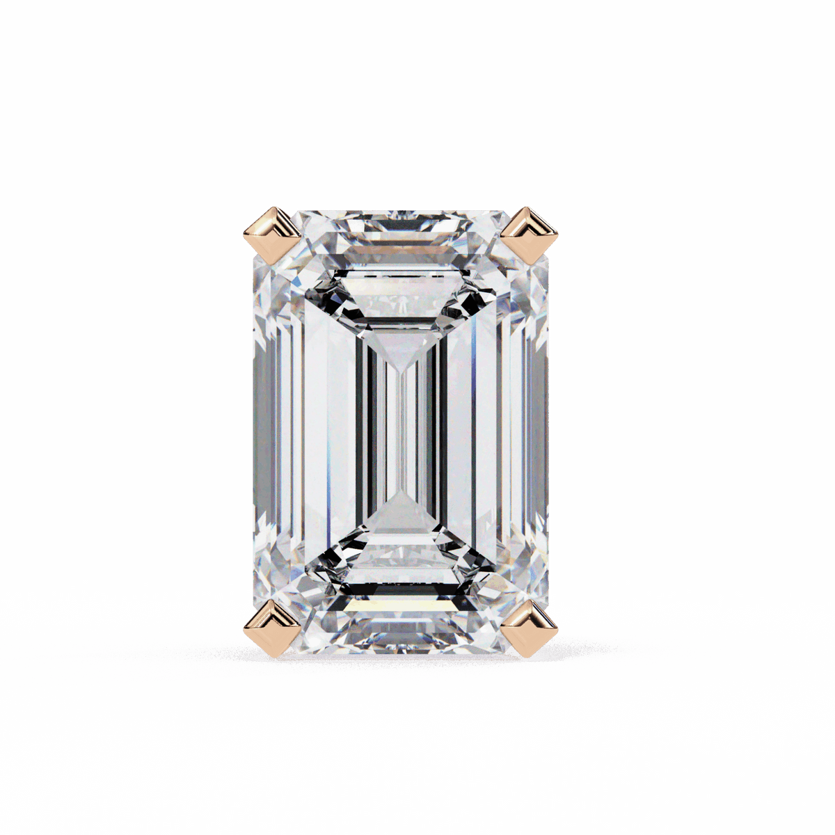 2.5 Carat Emerald Solitaire Earrings in Moissanite | House of Estara