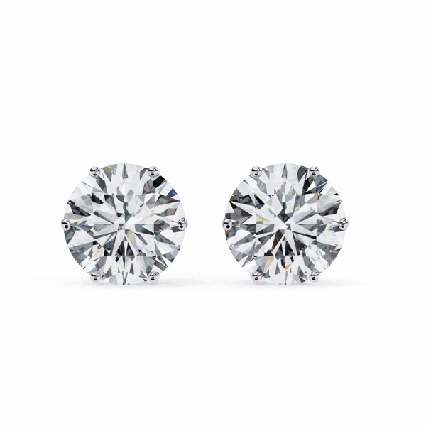 2.5 Carat Classic Round Solitaire Moissanite Earrings