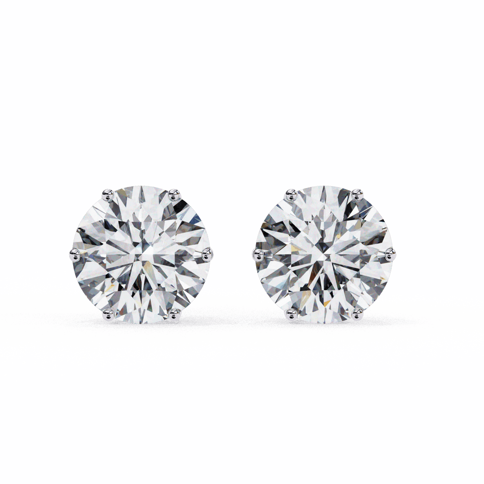 Classic Solitaire Stud Earrings, Design Your Own