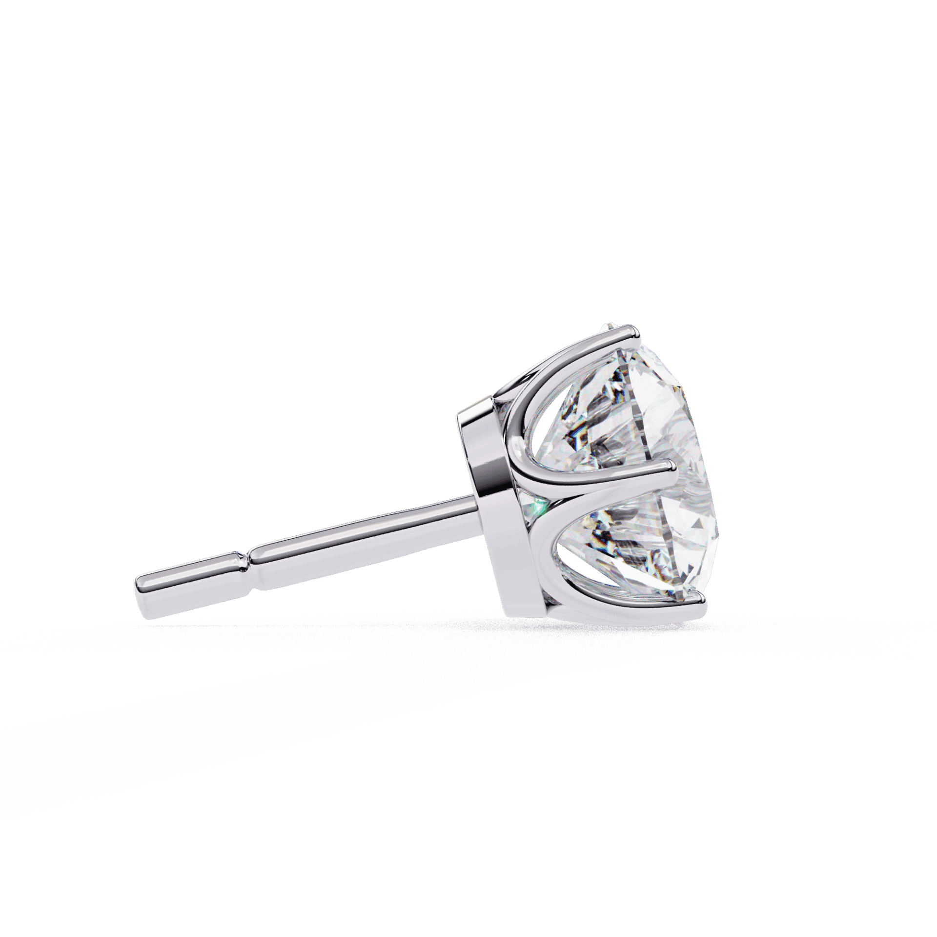 2.5 Carat Classic Round Solitaire Earrings in Moissanite | House of Estara