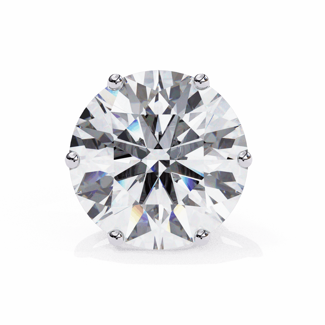 2.5 Carat Classic Round Solitaire Earrings in Moissanite | House of Estara